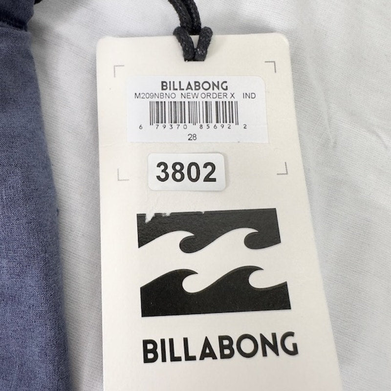Billabong New Order X OverDye Hybrid Shorts Flat Front Belted Indigo Mens 28