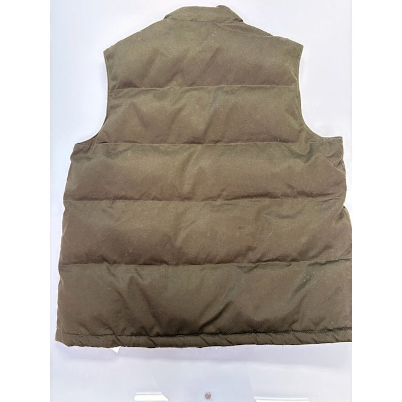 Banana Republic Puffer Vest Full-Zip Button-Up Pocket Front Tan Mens Size L