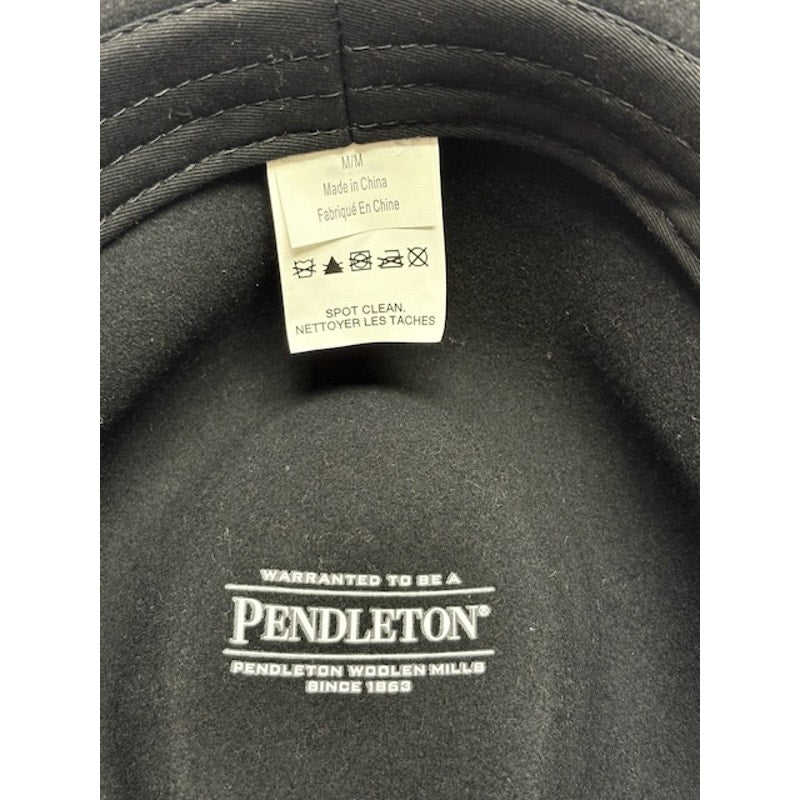 Pendleton Felt Fedora Hat Wool Leather Band Black Adult Mens/Womens Size M