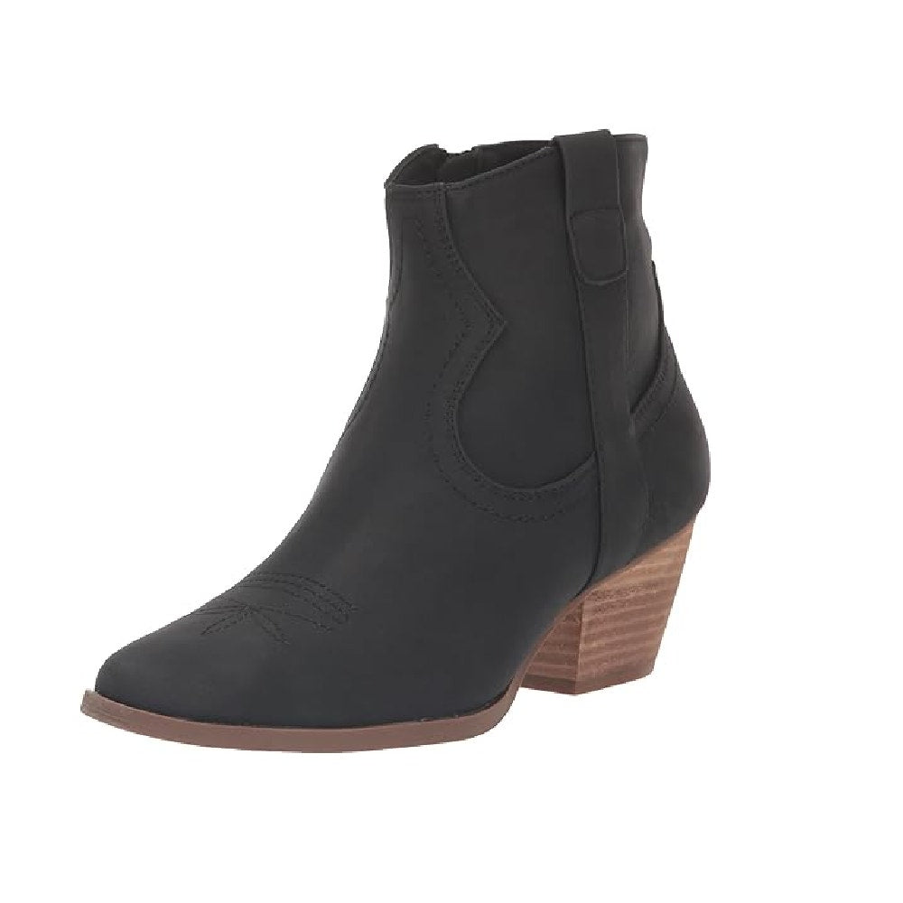 DV by Dolce Vita Pueblo Ankle Boot Almond Toe Side Zip Black Womens Size 9