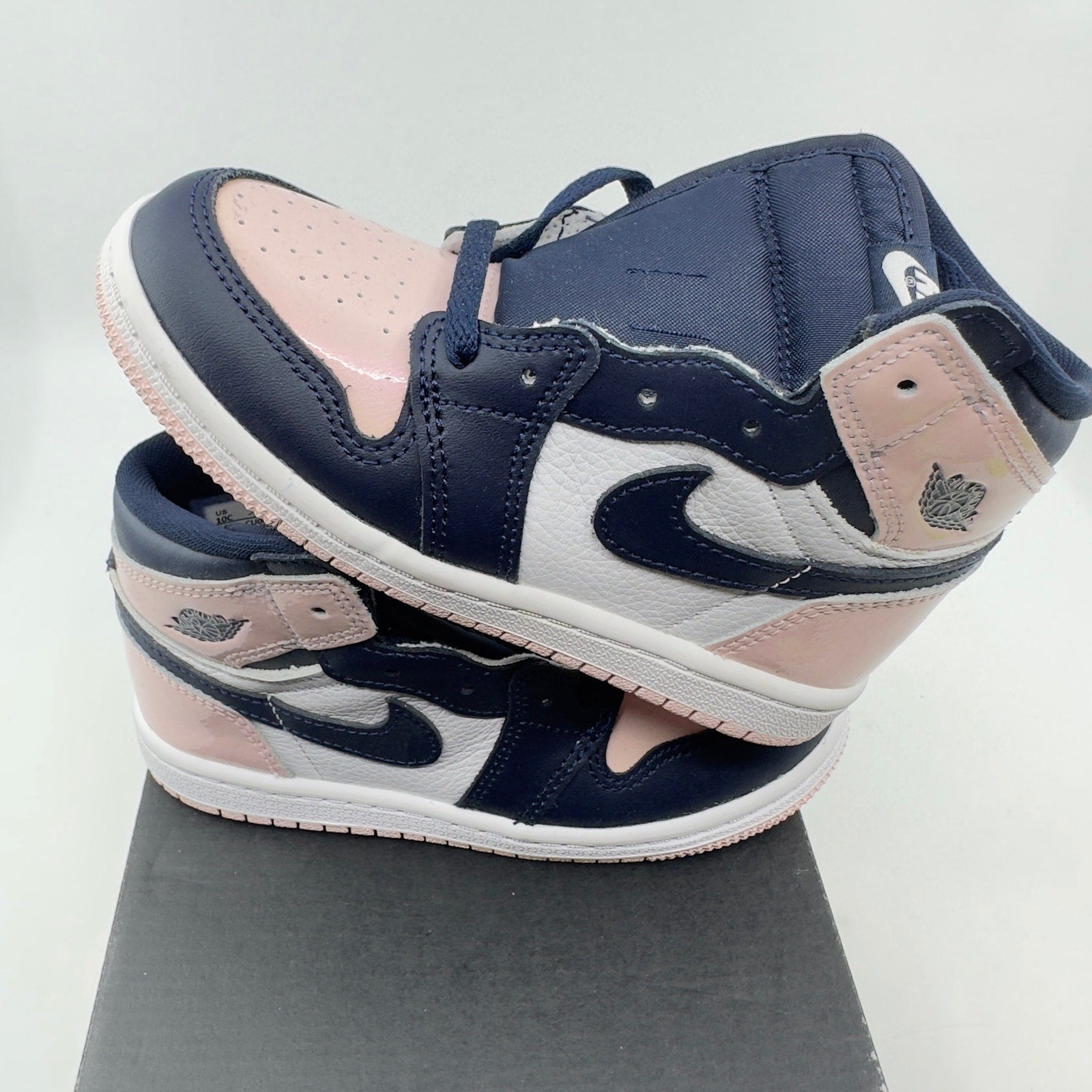 Nike Jordan 1 Retro High Og (TD) Mid Sneakers Atmosphere Obsidian White 10C