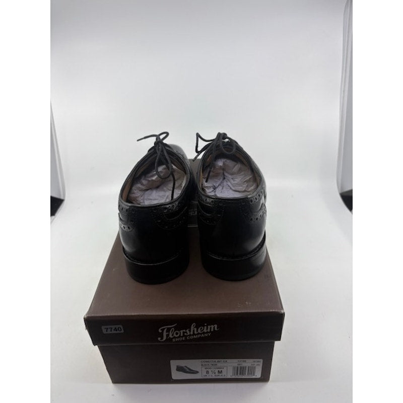Florsheim Conetta Wingtip Leather Oxford Dress Shoes Black Mens Size 8.5 M