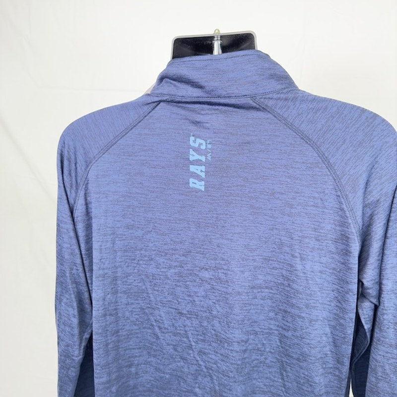 Majestic Tampa Bay Rays Contenders Welcome Quarter Zip Jacket Navy Mens L