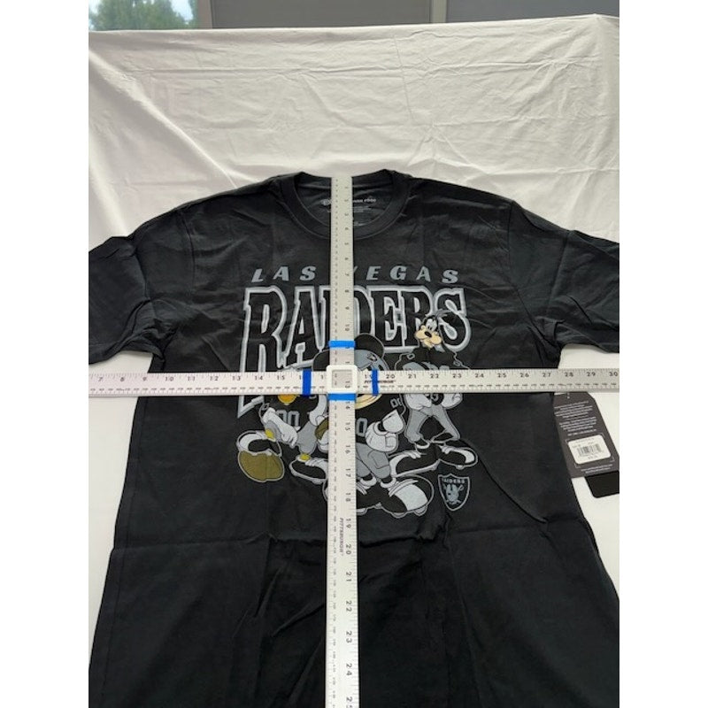 Junk Food X Disney NFL Las Vegas Raider T-Shirt Cotton Black Mens Size M