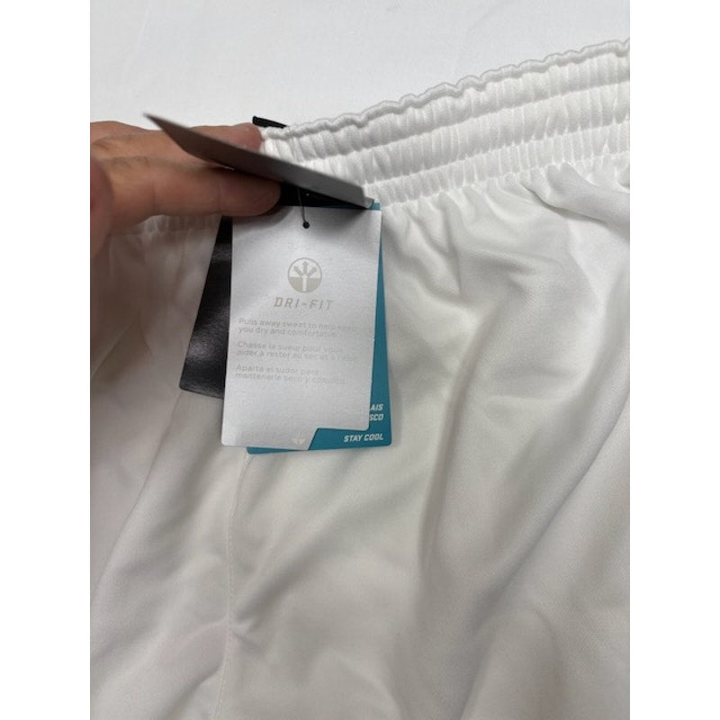 Nike Dri-Fit Football Soccer Shorts Elastic Waist Pull-On White Mens Size M