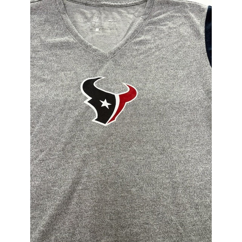 Nike Dri Fit Houston Texans T-Shirt NFL Team Apparel Gray Womens Size S