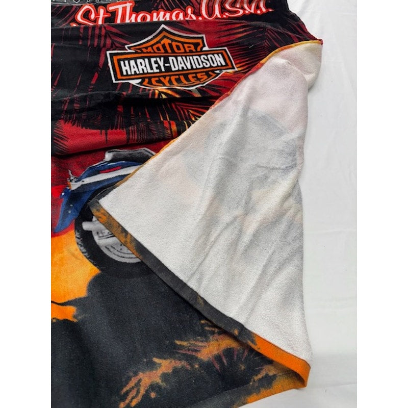 Harley Davidson Motorcycles "Greetings from Jamaica" Beach Towel Multicolor