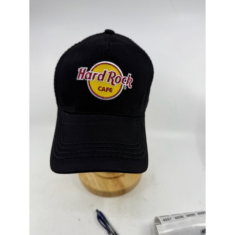 Hard Rock Cafe Cap Adjustable Embroidered Logo Casual Black Unisex One Size