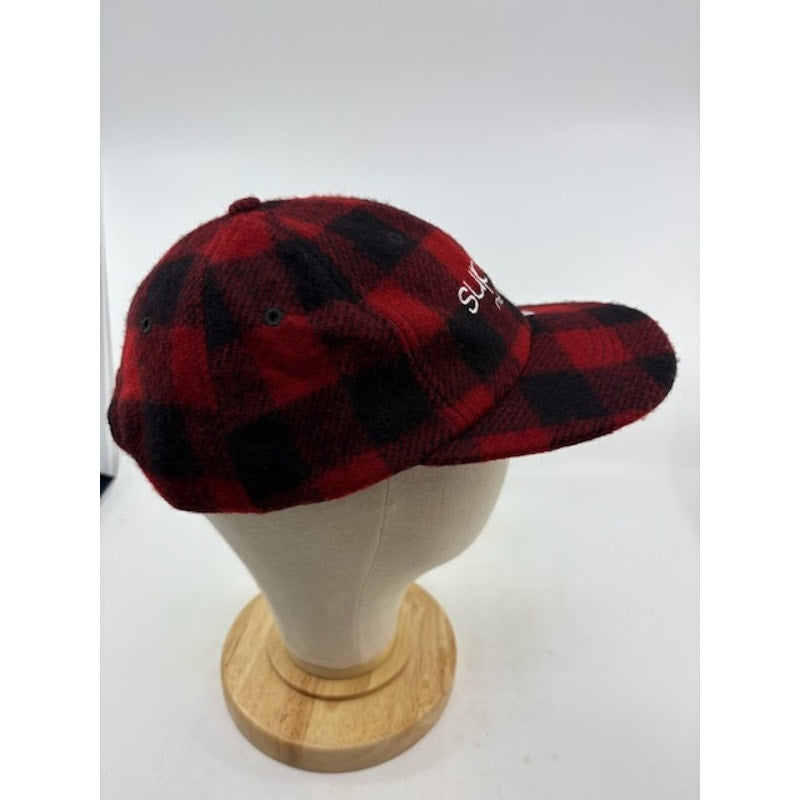 Supreme New York Plaid Wool Snapback Hat Streetwear Cap Red Black Size OS