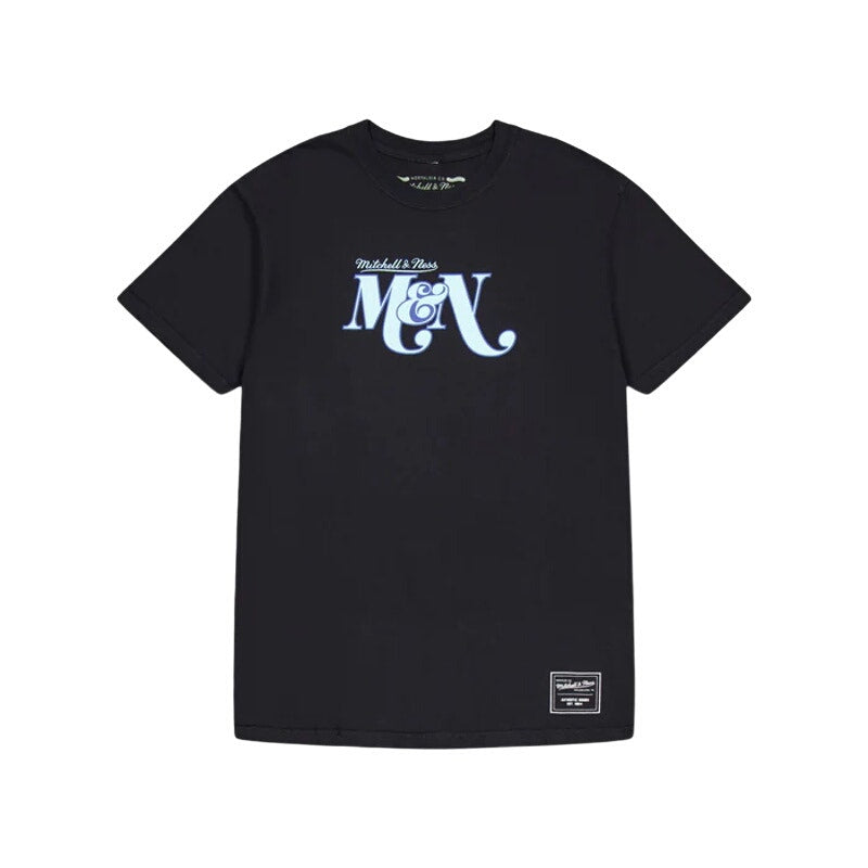 Mitchell & Ness Mens Branded M&N Heavyweight Graphic S/S Tee Black Small