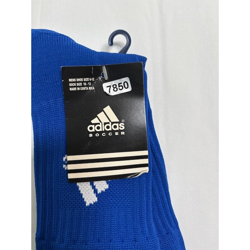 Adidas Soccer Socks Knee High Blue/White Mens Shoe Size 6-12 / Sock 10-13