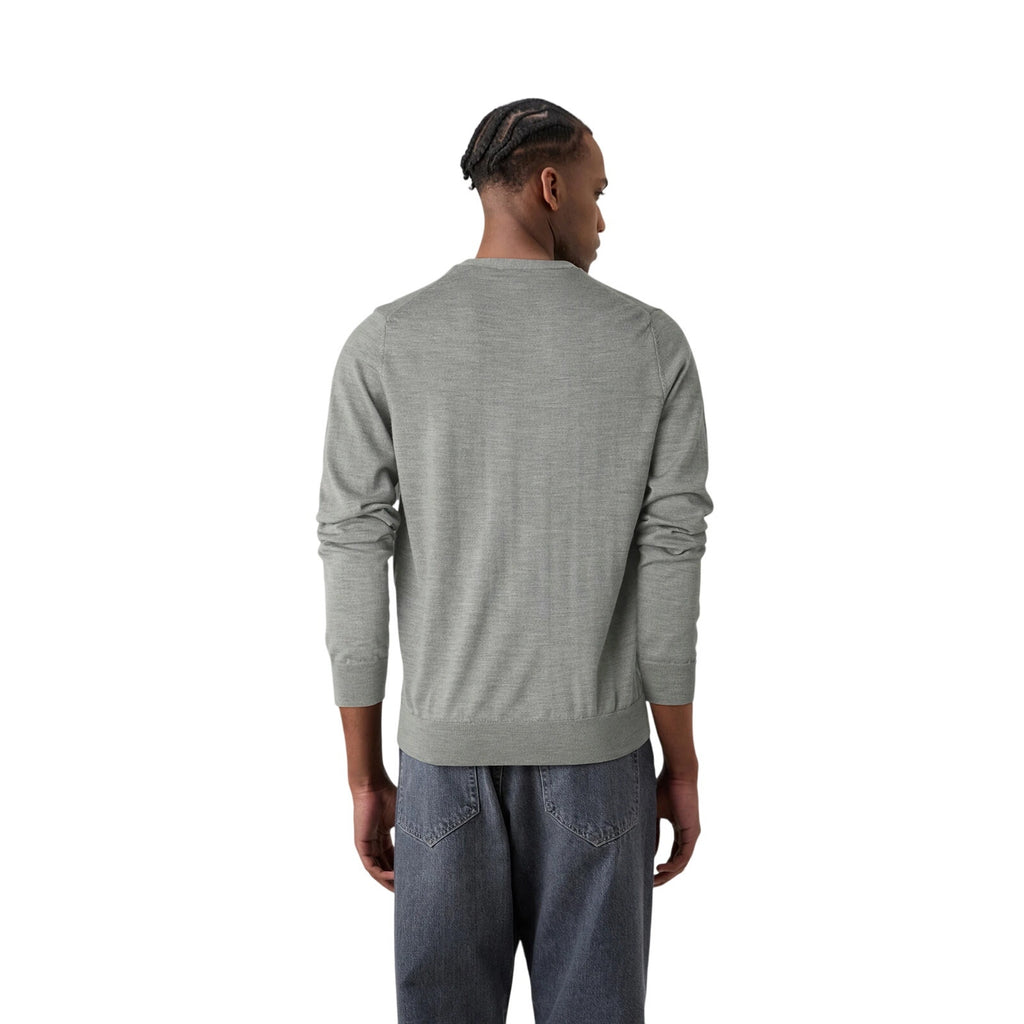 Lacoste Cardigan Sweater Low Cut V-Neck Button-Up Heather Agate Mens Size 36