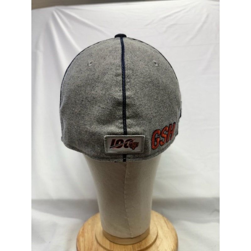 New Era 39THIRTY Chicago Bears 100th NFL Flex Hat Ligh Gray Mens Size M-L