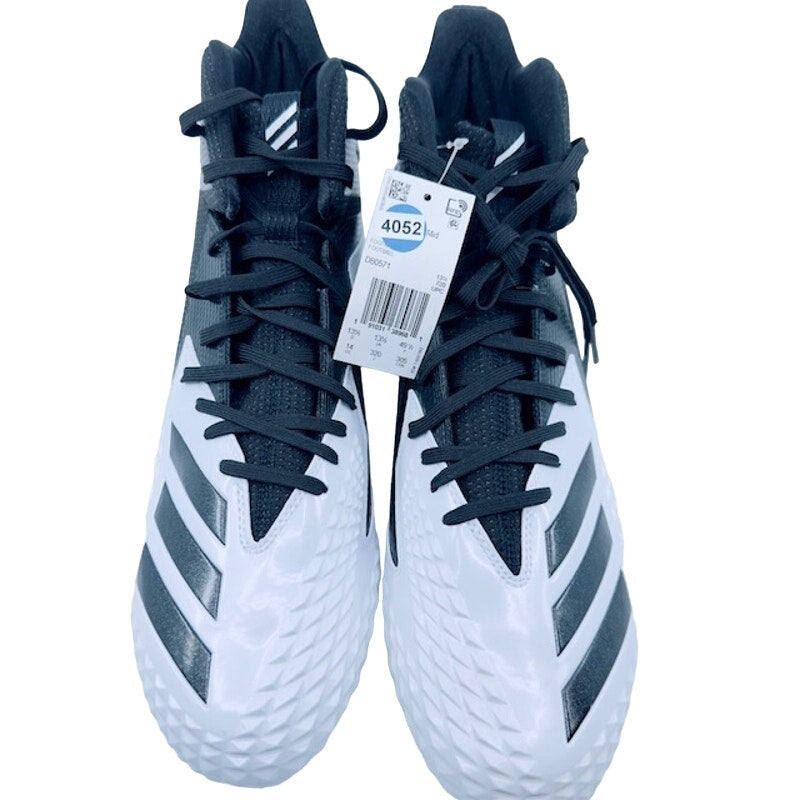 Adidas Freak X Carbon Mid-Cut Football Shoe DB0571 White Black Mens 13 1/2