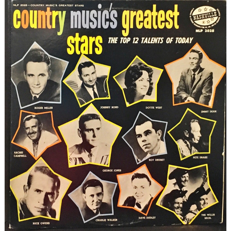 Various – Country Music's Greatest Stars - The Top 12 Talents Of Today Vinyl