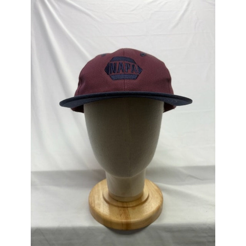 Sportsman NAPA Auto Parts Snapback Hat Cotton Cap Burgundy Navy Adult OSFA