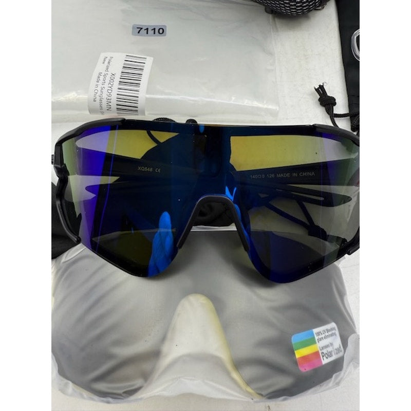 Polarized Sports Sunglasses Interchangeable Lens Mens/Womens Blue