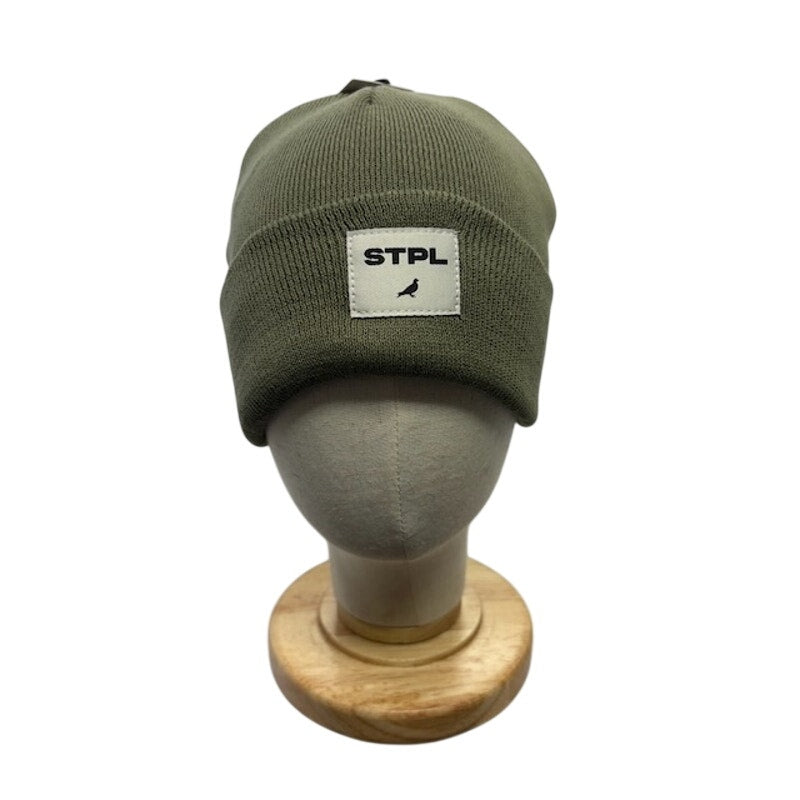 Staple Pigeon STPL Cuffed Knit Beanie Hat Streetwear Olive Green Adult OS