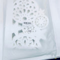 White Snowflakes Tree Christmas Sheer Door Curtains Holiday Decor