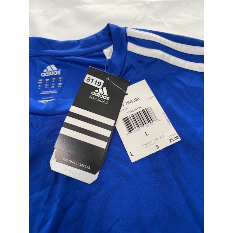 Adidas Core 11 Training Soccer Jersey Unisex Cobalt/White Stripes Size L