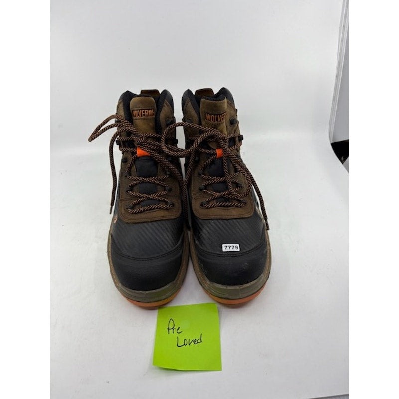 Wolverine Overpass 6" CarbonMax Waterproof Work Boot Black Brown Mens Size 9.5