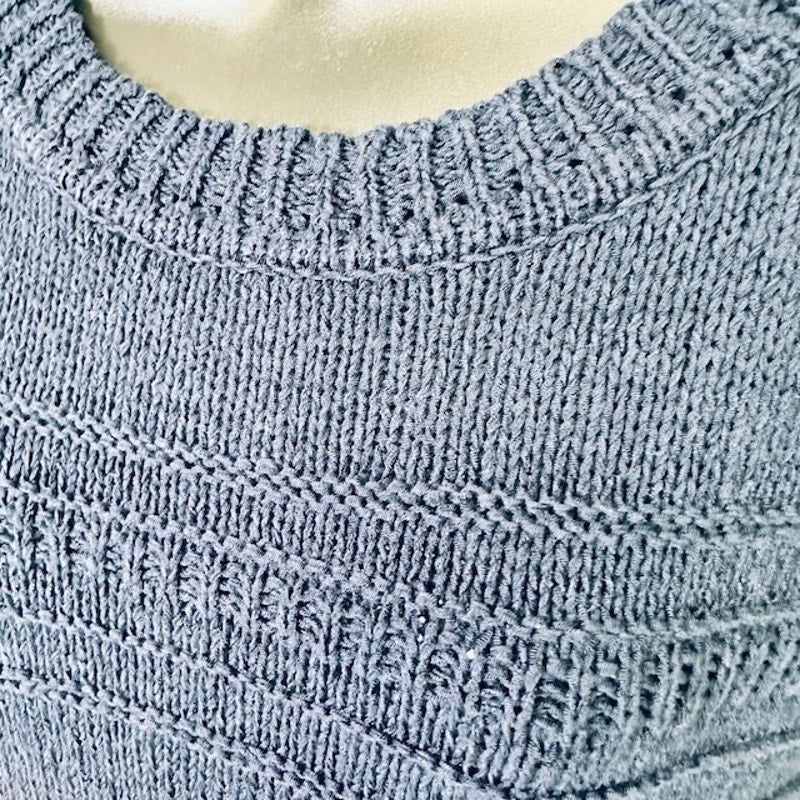 Turo By Vince Camuto Tunic Sweater Short Sleeves Knit Blue Womens Small