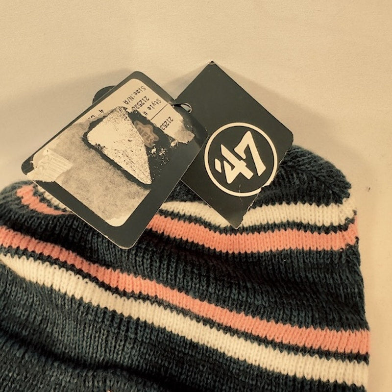 '47 Brand NFL New York Giants Cuffed Knit Beanie Striped Blue Pink Unisex One Size