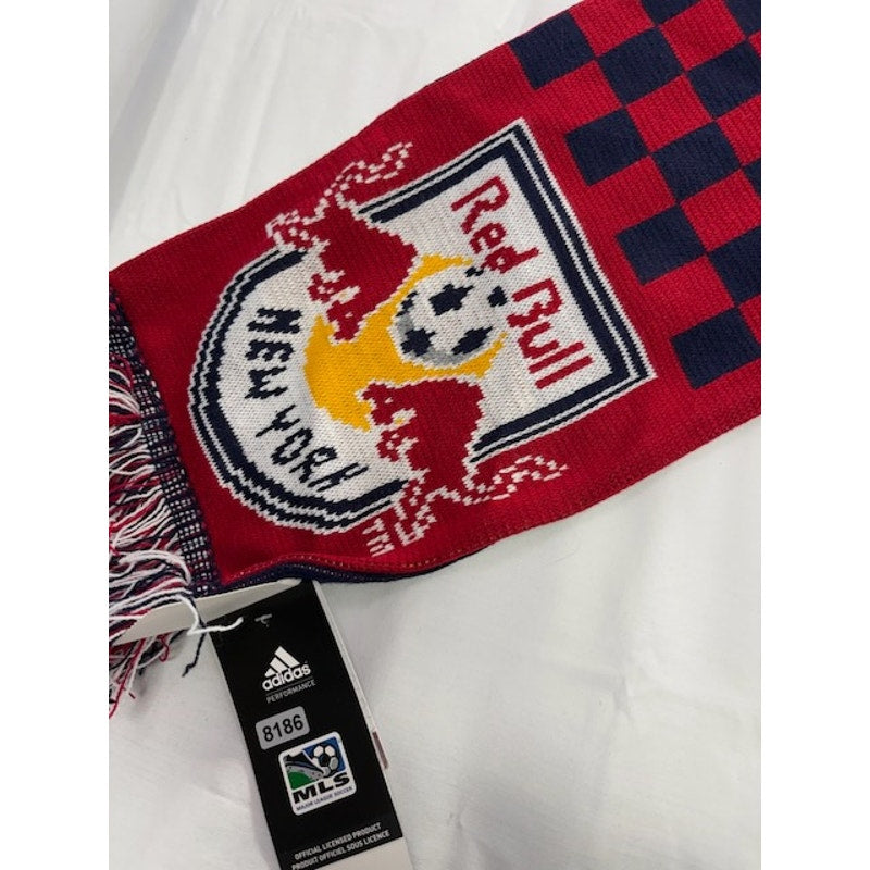 Adidas FC Red Bulls New York MLS Soccer Scarf Double Sided Red/Navy Blue
