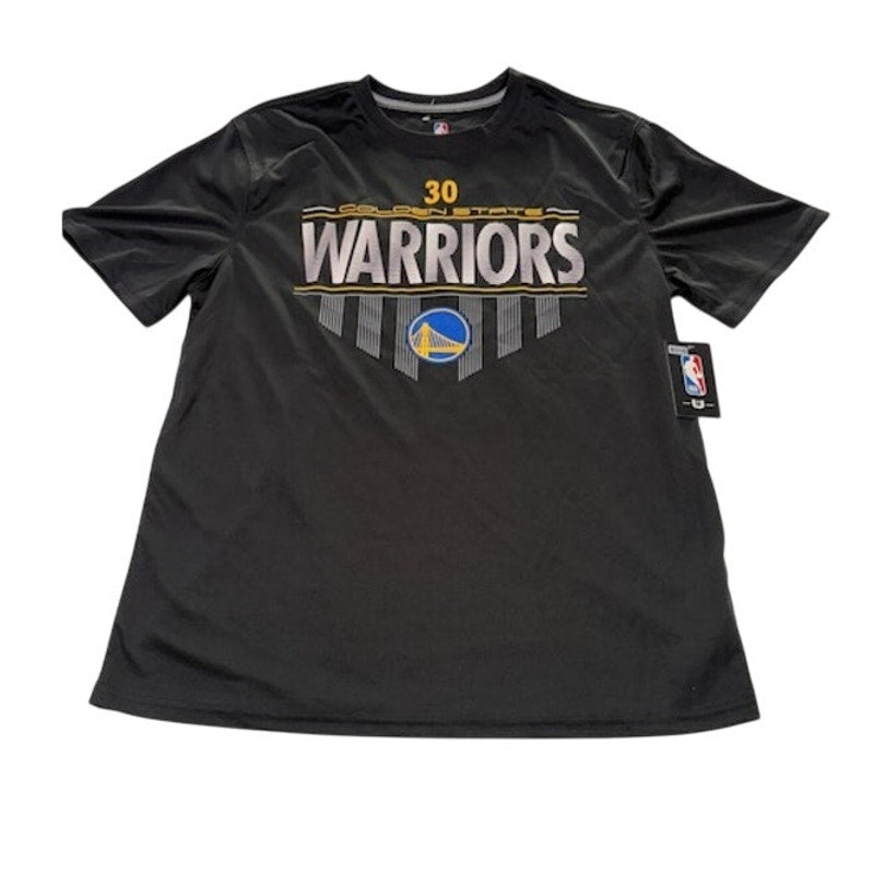 NBA Golden State Warriors T-Shirt Stephen Curry #30 Black Mens Size L