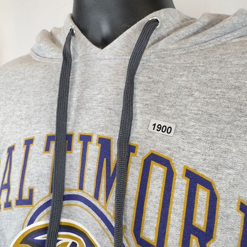 Junk Food NFL Baltimore Ravens Established 1996 Hoodie Heather Gray Mens Size 2X