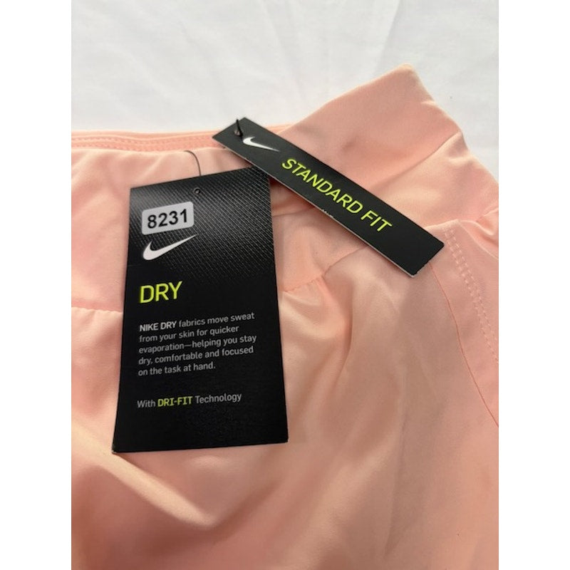 Nike Dri-FIT Running Shorts Standard Fit CJ2400-664 Peach Pink Womens Size L