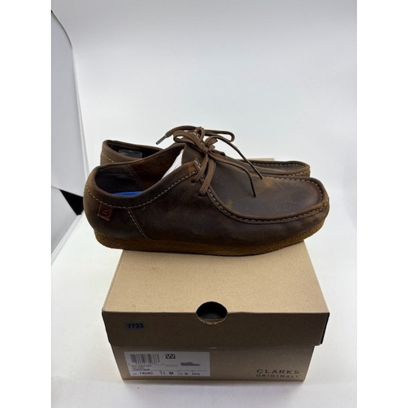 Clarks Shacre II Run Moc Slip-On Beeswax Leather Shoes Brown Mens Size 11 M