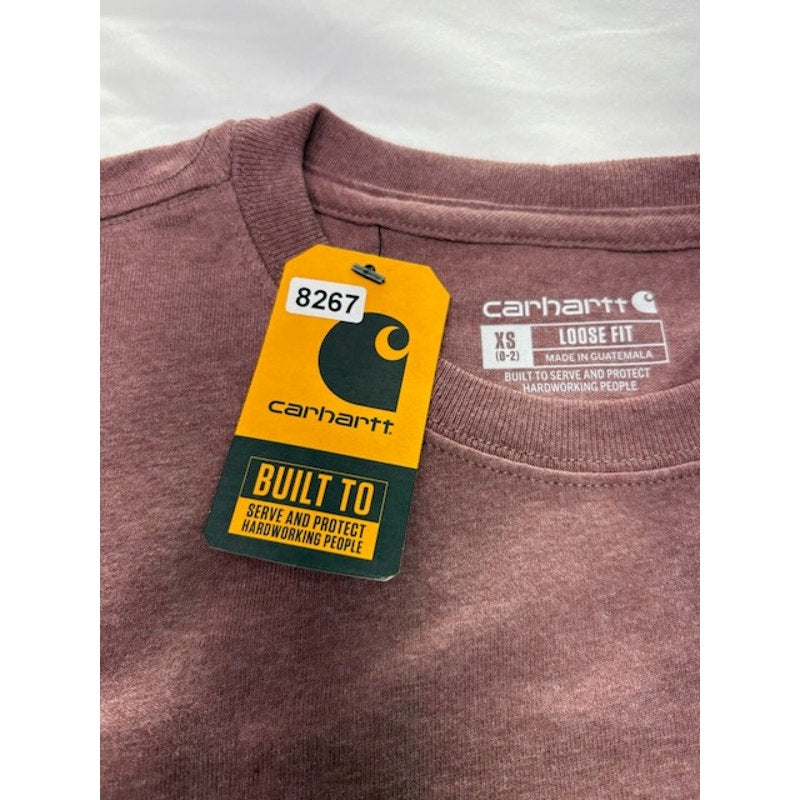 Carhartt Workwear T-Shirt Loose Fit Short Sleeve Crewneck Red Womens Size XS