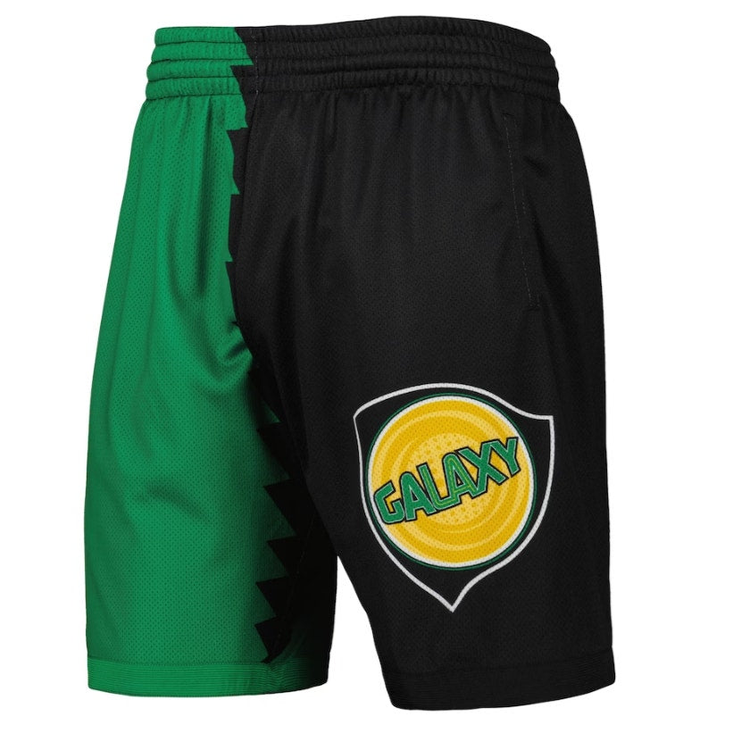 Mitchell & Ness MLS Since 96 2.0 Sublimated Mesh Shorts LA Galaxy Green Black M