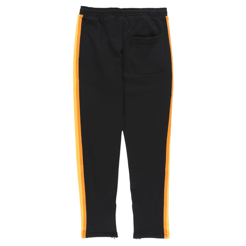 Lacoste Live Soul Train Track Pants Ankle Zip Side Panel Stripe Black Unisex L