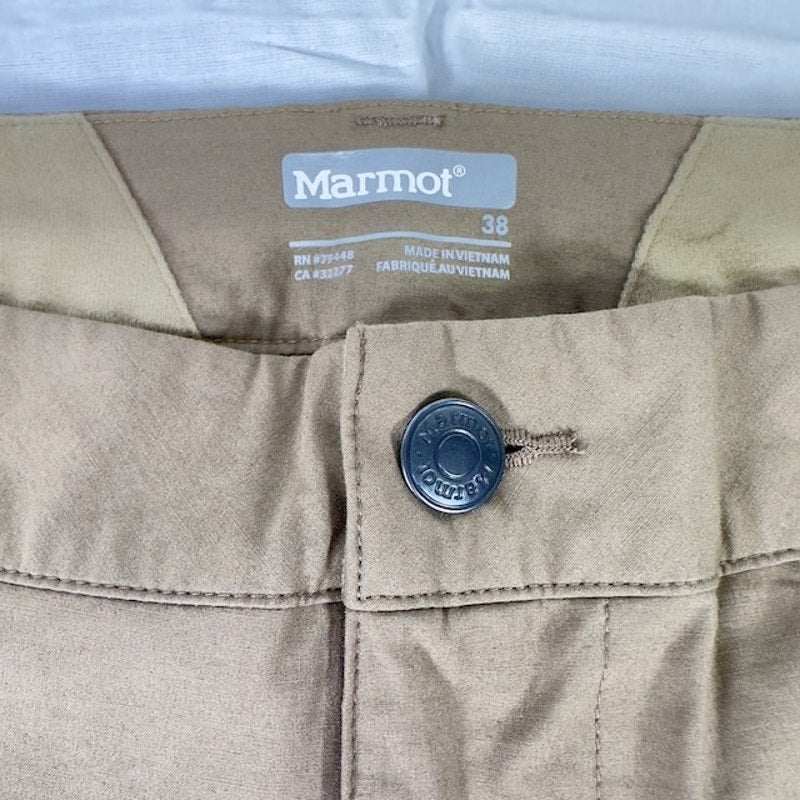 Marmot 4Th and E Pants Tapered Leg Cut Regular Fit Flat Front Khaki Mens 38
