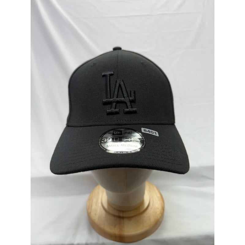 New Era Los Angeles Dodgers 39THIRTY Stretch Fit MLB Baseball Cap Black Size S/M