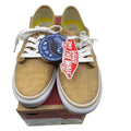 Vans Camden Deluxe Croc Skin Sneakers Low Top Canvas Camel Brown Womens 7.5