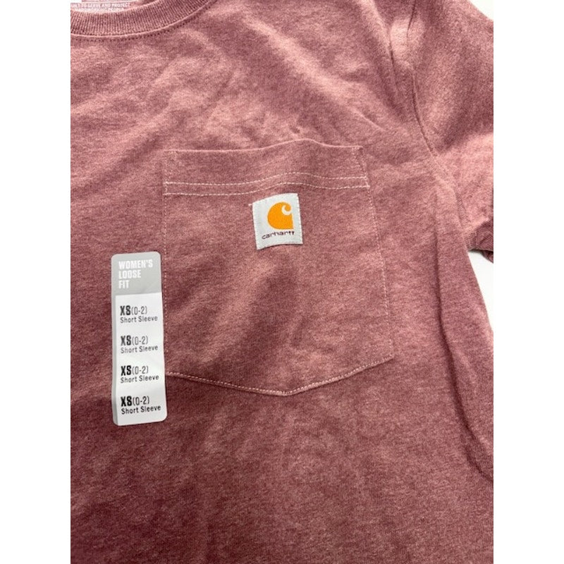 Carhartt Workwear T-Shirt Loose Fit Short Sleeve Crewneck Red Womens Size XS