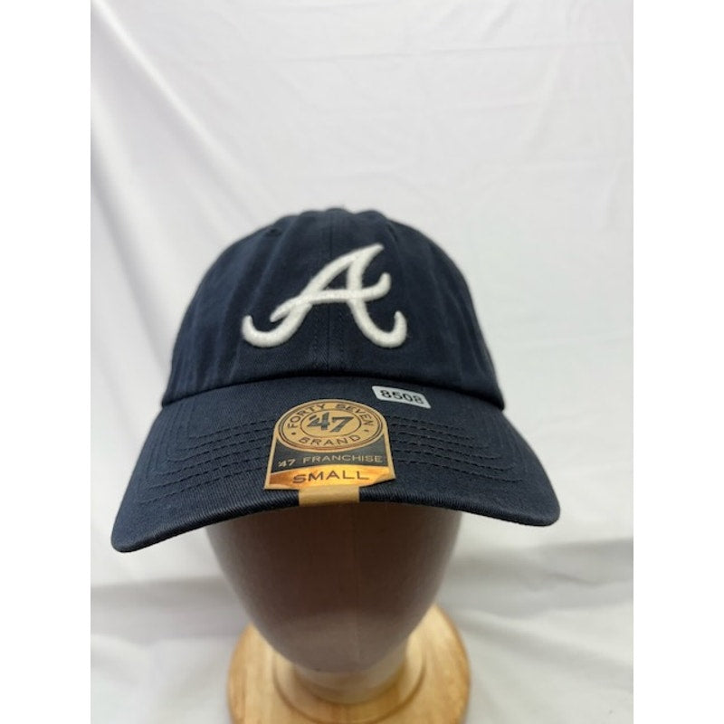 ‘47 Brand Atlanta Braves Franchise Fitted Cap MLB Logo Navy Unisex Small
