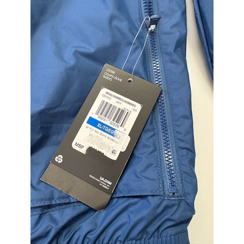 Under Armour Project Rock Storm Windbreaker 1367075-404 Blue Mens Size XL