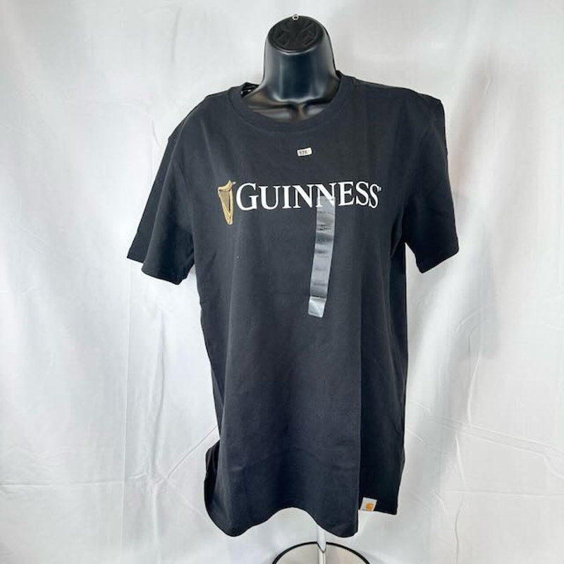 Carhartt Guinness Short Sleeve T-Shirt Crewneck Rib Knit Black Womens Size M