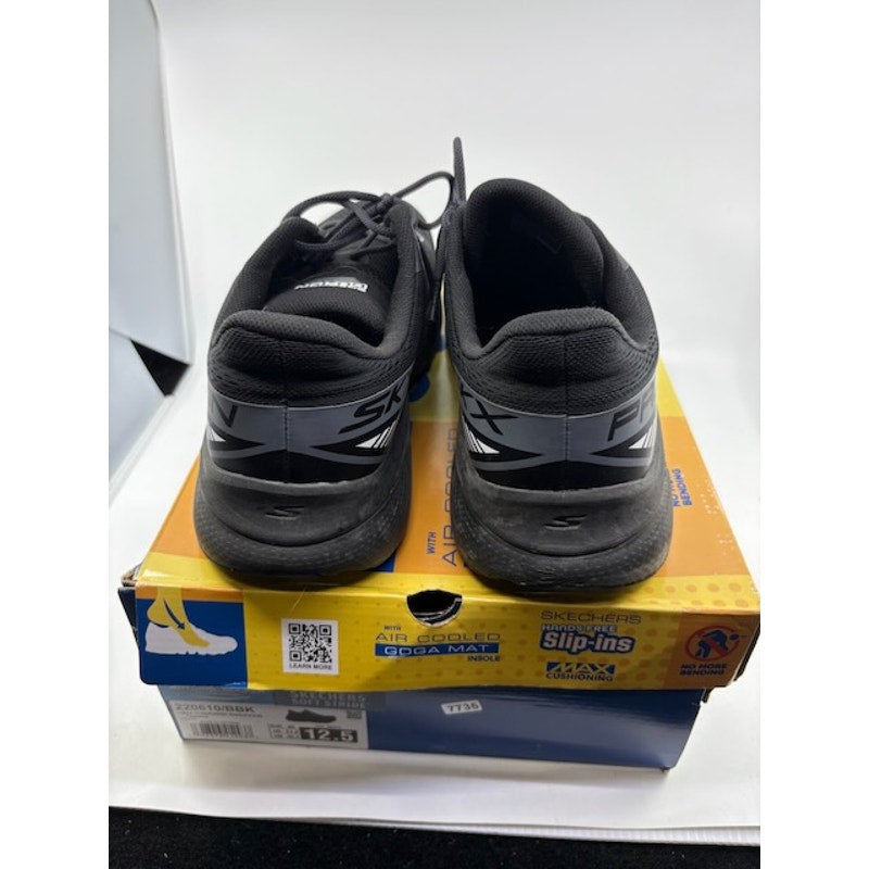 Skechers Max Cushioning Propulsion Sneaker Lace-Up Low Top Black Men's Size 12.5