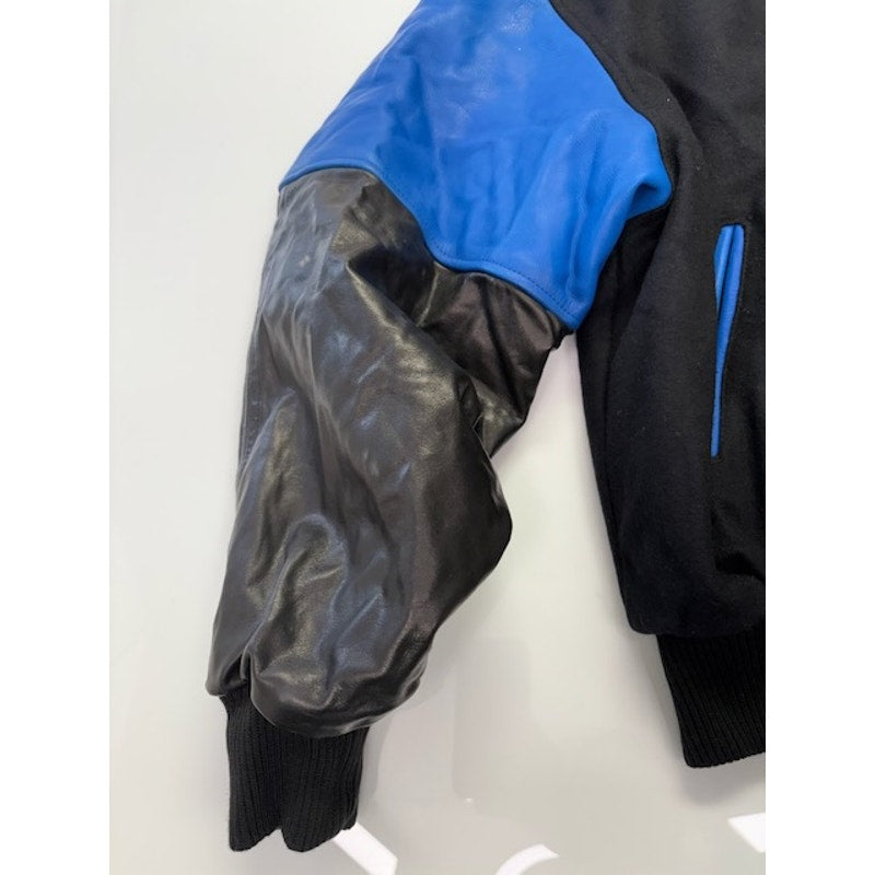 Genesis HBO Sports World Championship Boxing Leather Jacket Black/Blue Mens XL