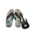Hard Rock Cafe Flip Flops Vintage Palm Authentic Sandals Brown Mens Size 13