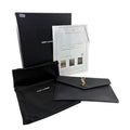 Yves Saint Laurent YSL Envelope Purse Uptown Pouch Grain De Poudre Leather Black