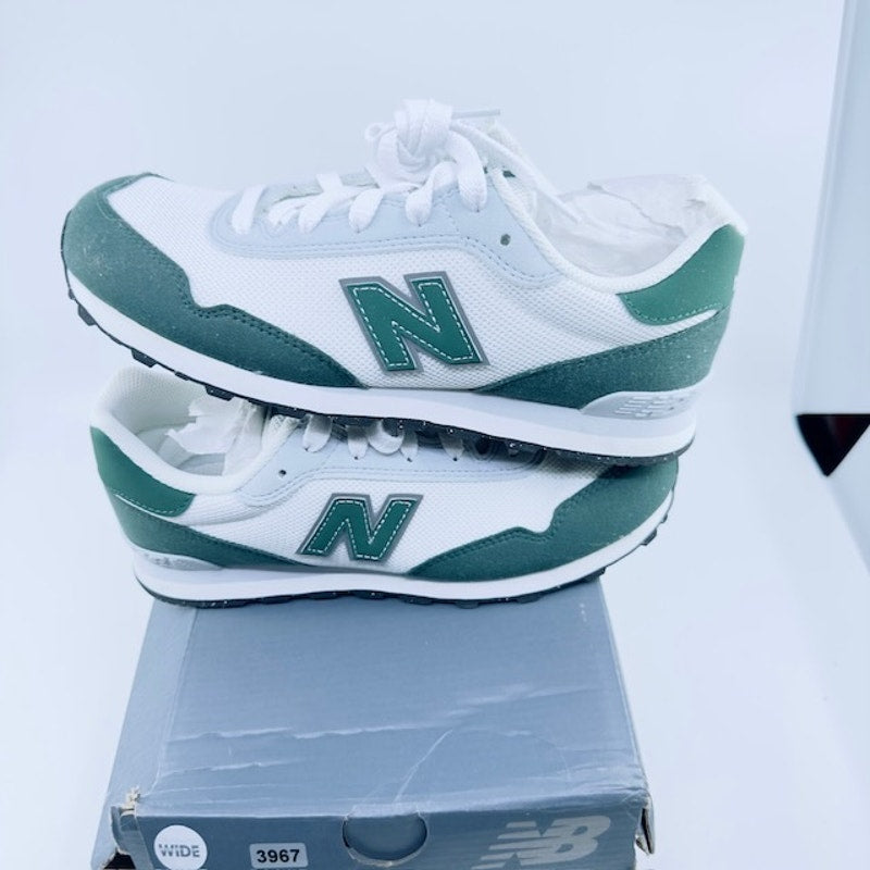 New Balance 515 V3  Classic Sneakers Low Top Lace Up White Green Boys 5W