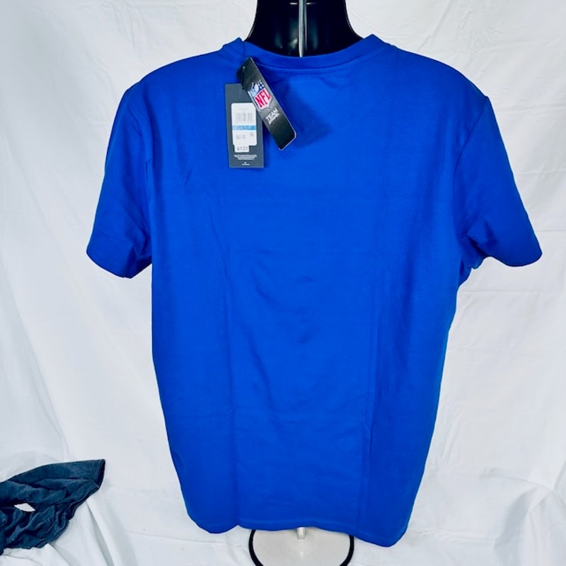 Tommy Hilfiger NY Giants Graphic T-Shirt Short Sleeve Blue Mens Size XL