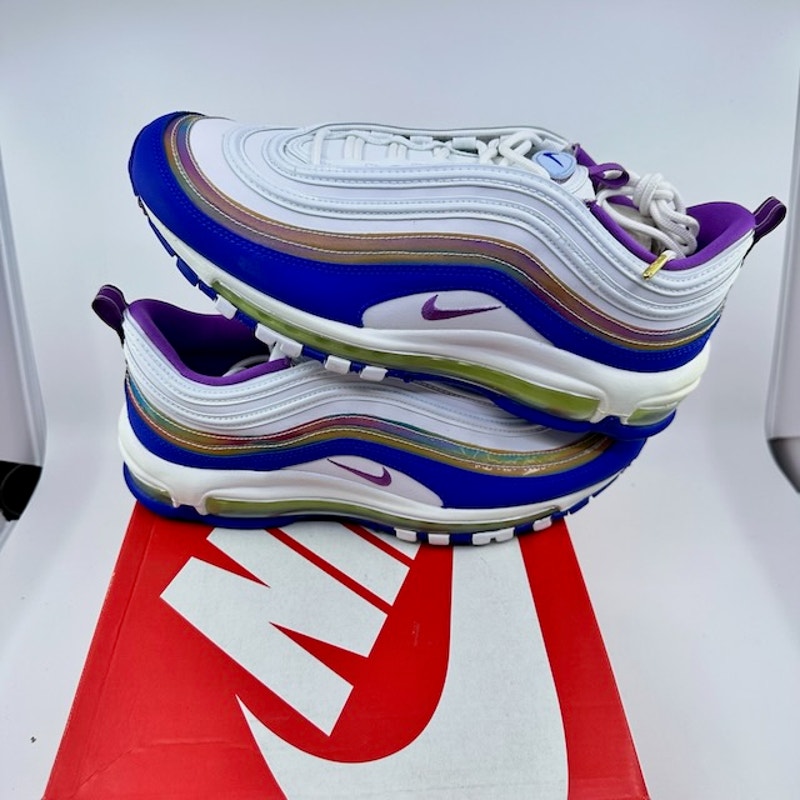 Nike Air Max 97 QS 2020 Easter Shoes CJ0591-100 White Purple Nebula Mens 8.5