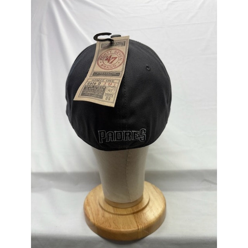 47 Brand San Diego Padres Adjustable Hat Embroidered Logo Gray Black OSFM